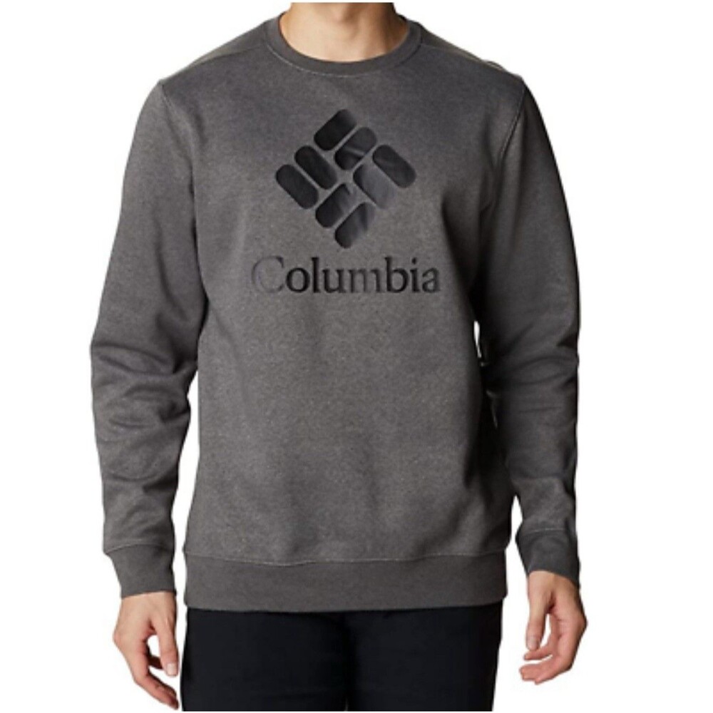Columbia Men's Hart Mountain II Crew Sweatshirt in Dark Mountain Heather Large‎
